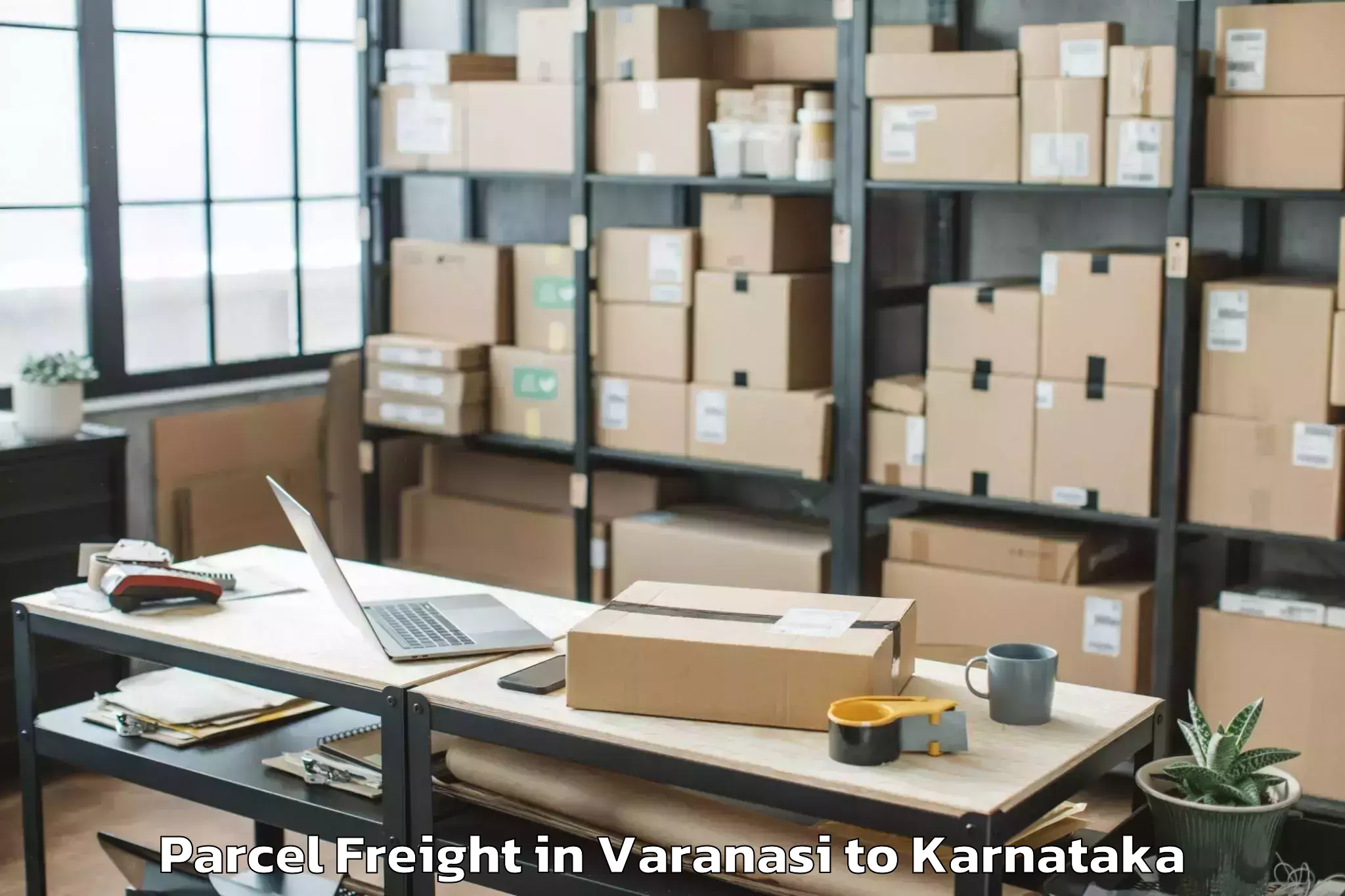 Book Your Varanasi to Harapanahalli Parcel Freight Today